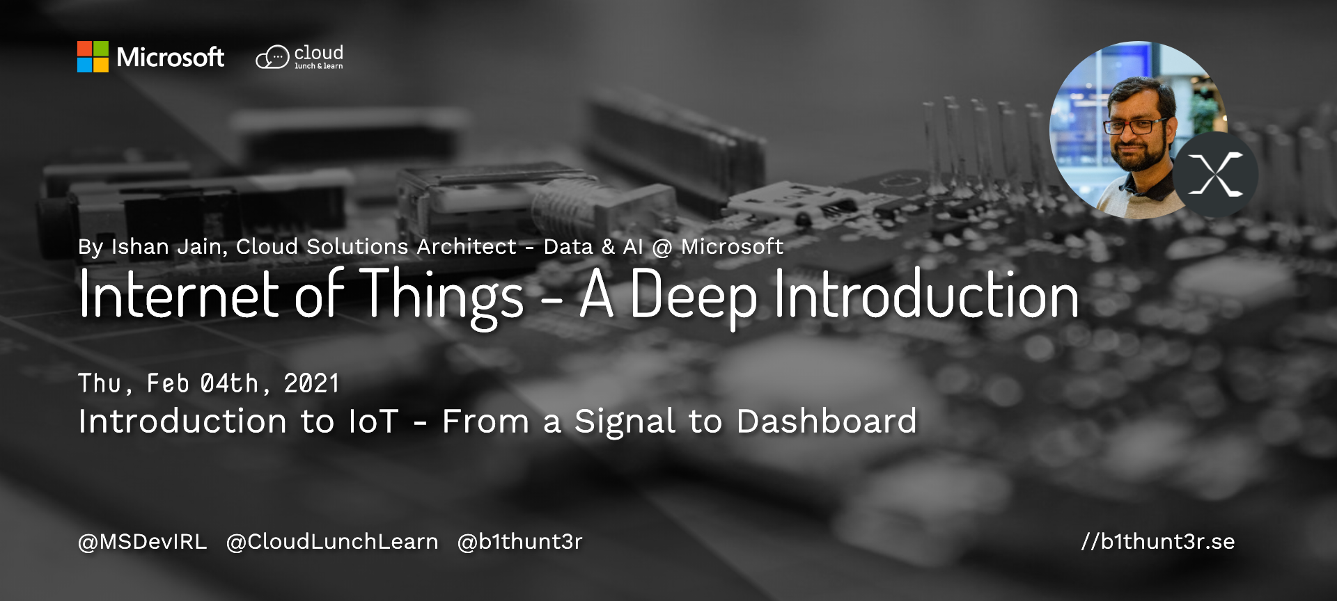 Talk @ Cloud Lunch and Learn: Introduction to IoT